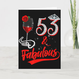 Cartão 53 E Fabulosa Rainha Feliz Aniversário De 53 Anos