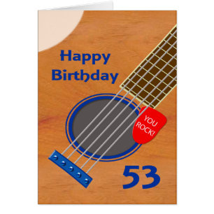Cartão 53rd Birthday Guitar Player Birthday