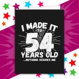 Cartão 54 anos Sarcástico Meme Engraçado 54 anos aniversá