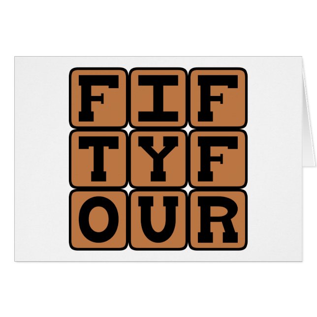 Cartão 54, Número 54 (Frente Horizontal)