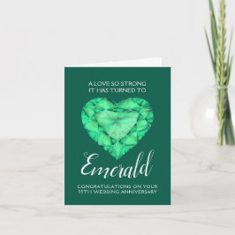 Cartão 55º Aniversário de Casamento Esmeralda Amor tão fo