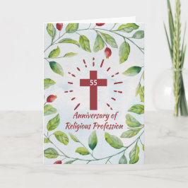 Cartão 55º Aniversário ou Profissão Religiosa para Freira