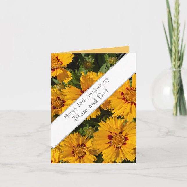 Cartão 56º aniversário da casamento Marigold (Frente)