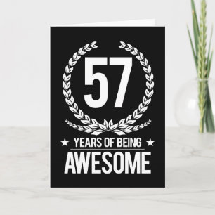 Cartão 57.º Aniversário (57 Anos De Esforço)