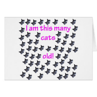 Cartão 57 cabeças do gato velhas