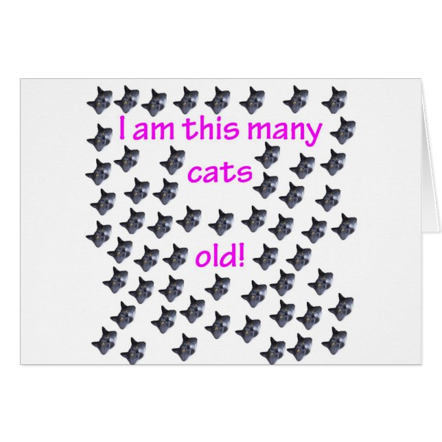 Cartão 57 cabeças do gato velhas (Frente Horizontal)