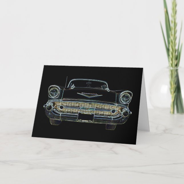 Cartão 57 Chevy Bel Air Greeting Card (Frente)