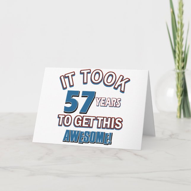 Cartão 57 year old birthday designs (Frente)