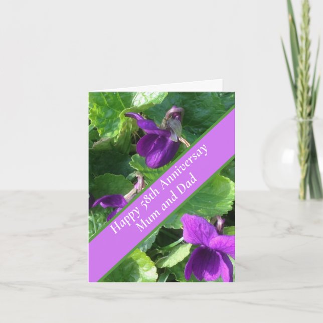 Cartão 58º aniversário de casamento (Frente)