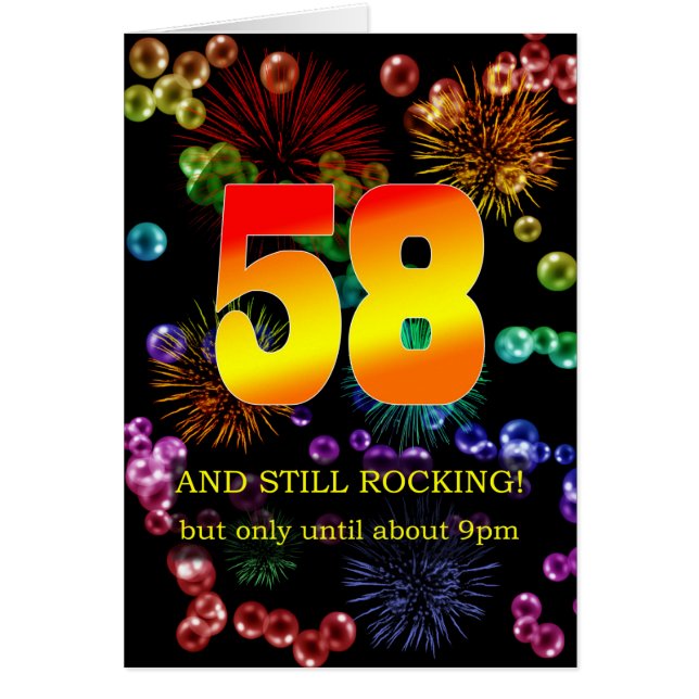 Cartão 58.º aniversário ainda em chamas (Frente)