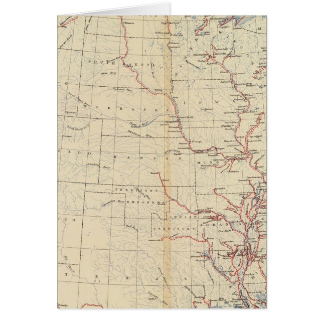 Cartão 59 Rios navegáveis, rotas 1890 (Frente)