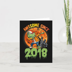 Cartão 5 Birthday Halloween Dabbing Zombie Sinc