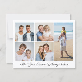 Cartão 5 Colagem Fotográfica Adicione seu próprio formato