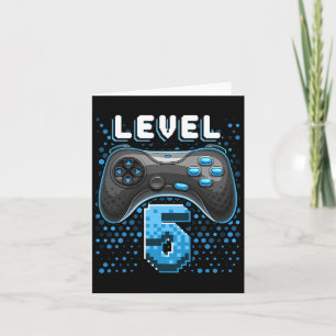 Cartão 5 Controladora de videogame 5 Birthday Gamer Gift