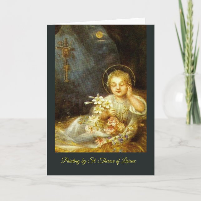 Cartão 5 Day Novena Painting Baby Jesus St. Therese (Frente)