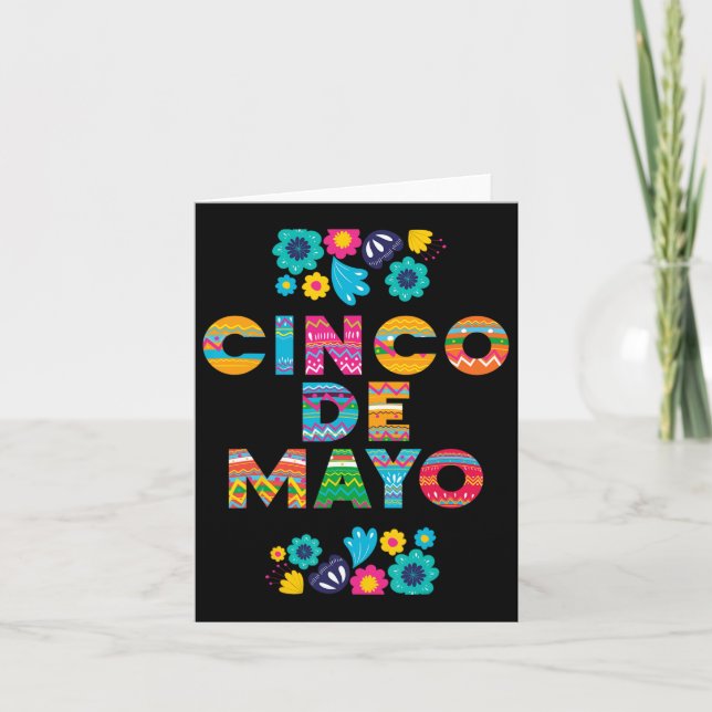 Cartão 5 De Mayo Cinco De Mayo Chapéu Maraca  (Frente)
