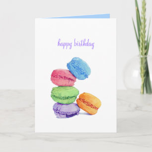 Cartão 5 Macarons Birthday Card