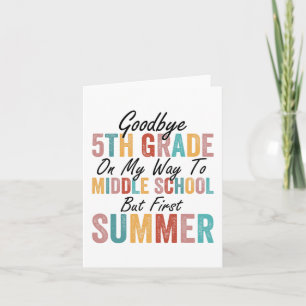 Cartão 5 No Meu Caminho Para O Ensino Médio, Mas Primeira