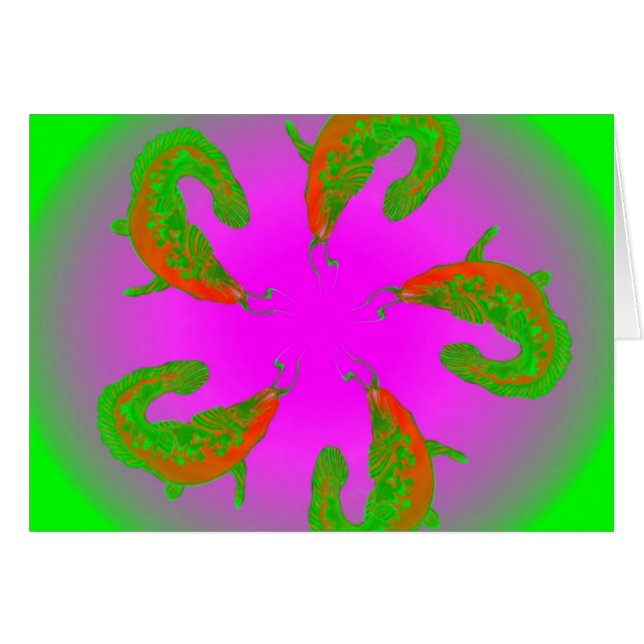 Cartão 5 Peixe-Gato Sortudo #2 (Frente Horizontal)