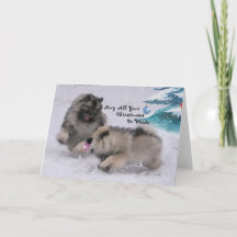 5 x 7 2018 Holiday Keeshond Christmas Card