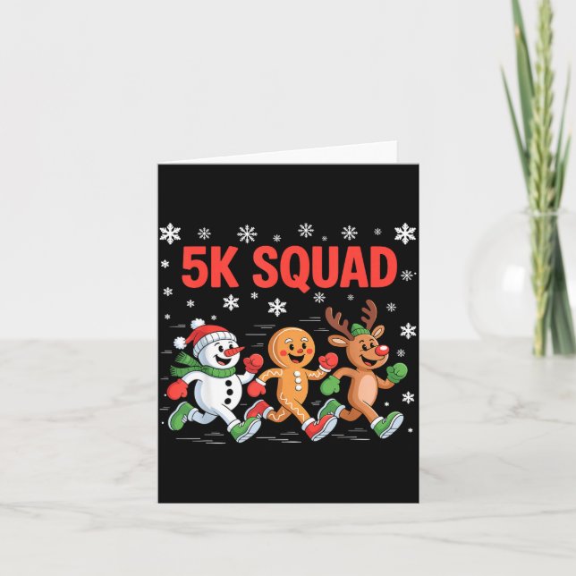 Cartão 5k Squad Shirt Funny Christmas Running Team  (Frente)