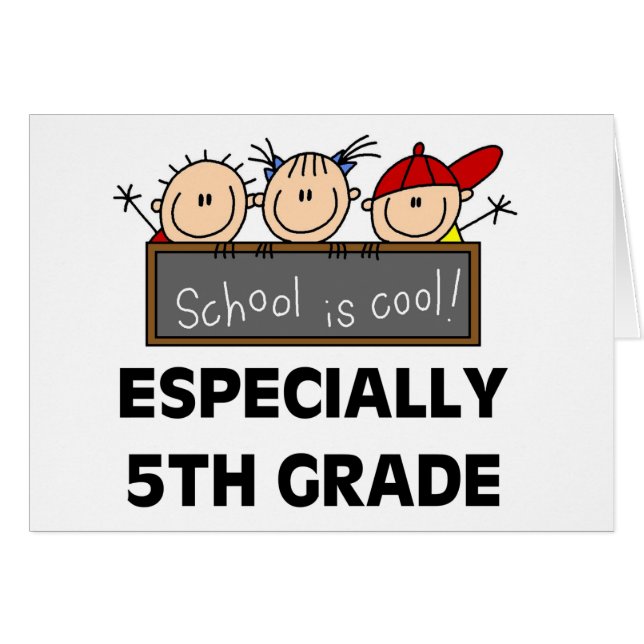 Cartão 5o A escola primária é legal (Frente Horizontal)