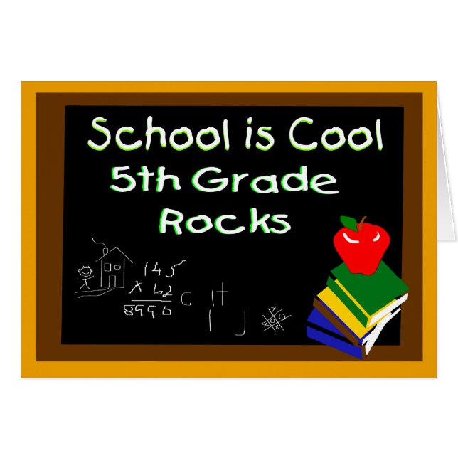 Cartão 5o A escola primária é legal (Frente Horizontal)