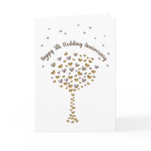 5o aniversário de casamento feliz, árvore de