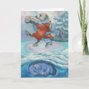 Cartão 5x7 Card-Bear Fox-While You Lay Sleeping