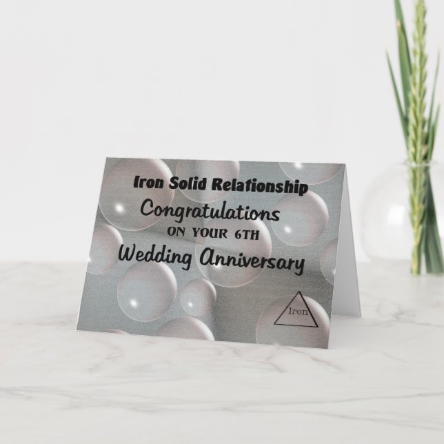 Cartão 6º Aniversário de Casamento (Frente)