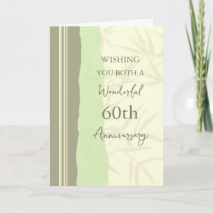 Cartão 60ª Carta de Aniversário de Casamento Moderno