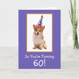 Cartão 60º aniversário da Celebração de Corgi