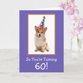 Cartão 60º aniversário da Celebração de Corgi