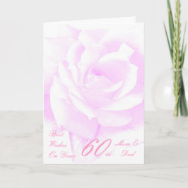 Cartão 60º aniversário de casamento Mãe e Pai Roxo
