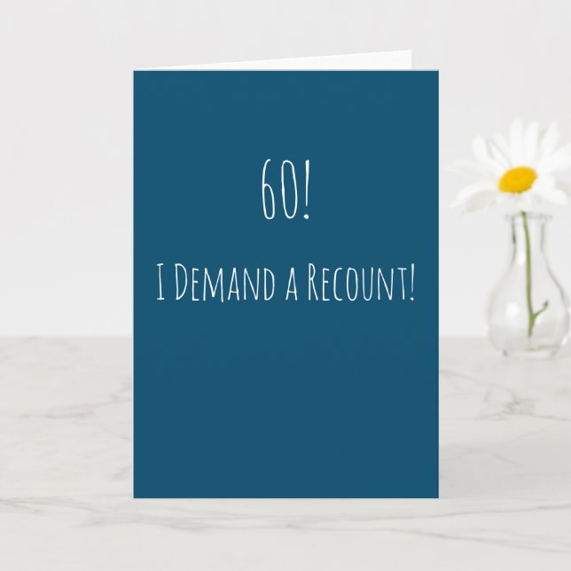 Cartão 60º aniversário engraçado (Planta pequena)