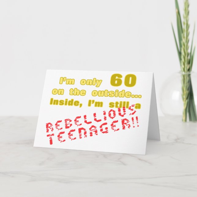 Cartão 60º aniversário engraçado presente (Frente)