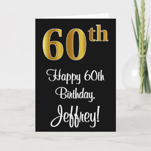 Cartão 60º aniversário ~ Legant Luxurious Faux Dourado 