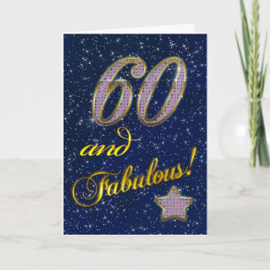 Cartão 60º aniversário para alguém Fabuloso