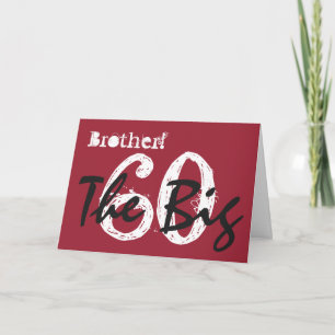 Cartão 60º aniversário para pai, preto, texto branco em v