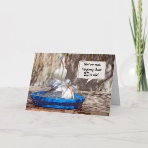 Cartão 60º aniversário Pelicanos Humor