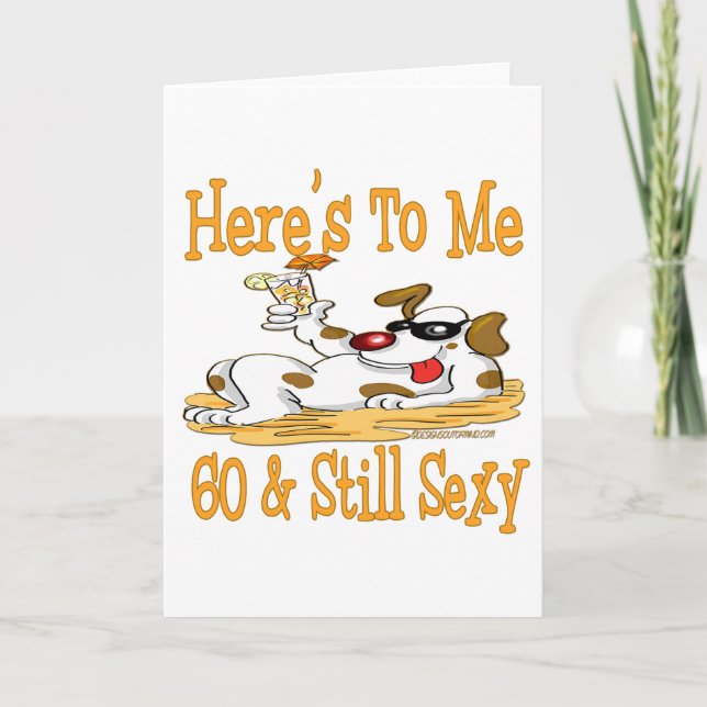 Cartão 60º presente de aniversário divertido (Frente)