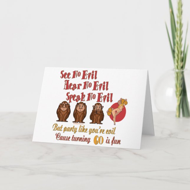Cartão 60º presente de aniversário divertido (Frente)