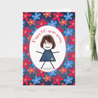 60.º aniversário, Stick Girl e Daisies em Denim