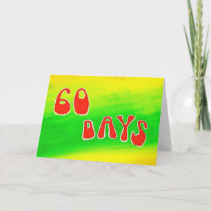 Cartão 60 Days Sobriety Birthday / Anniversary Card