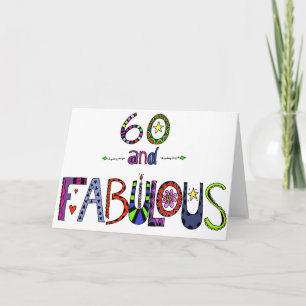 Cartão 60 e Fabuloso 60. Aniversário