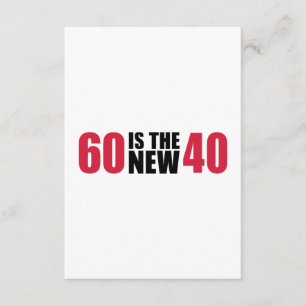 Cartão 60 é o novo 40 anos