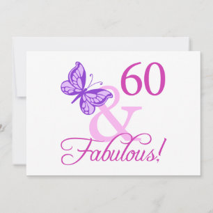 Cartão 60 E Presentes Fabulosos De Aniversário (Ameixa)