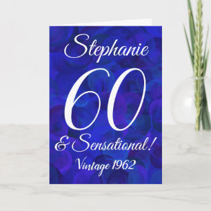 Cartão 60 e Sensaçional Azul Royal Elegante