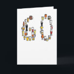 Cartão 60th birthday card, beer card<br><div class="desc">These greeting cards are inspired by my day dreams. I hope some of them suit your friends and family!
All the cards are my own designs,  mostly prints of my hand illustrations using bold colours and humour. The range is modern,  made in the UK and professionally created.</div>