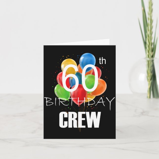 Cartão 60th Birthday Crew 60 Party Crew Group Women  (Frente)